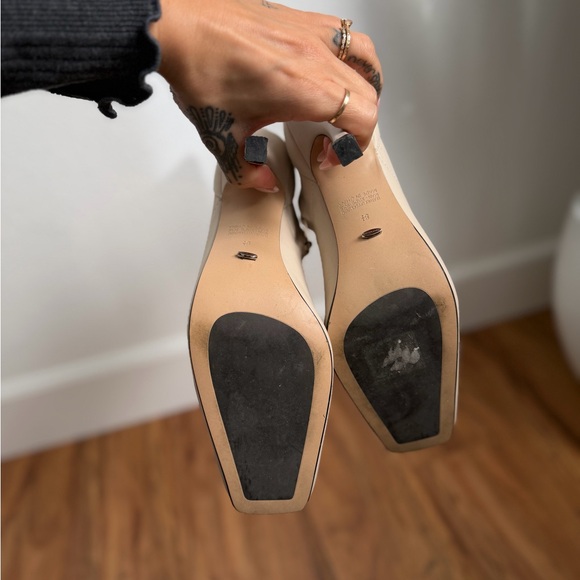 Tony Bianco Halsey Vanilla Nappa Mid-Calf Square Toe Stiletto Boots - Picture 2 of 5